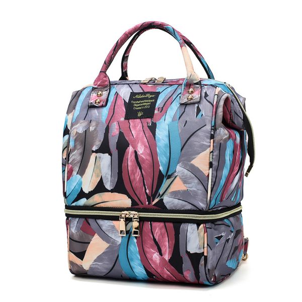 

large capacity backpack handbag colorful waterproof mummy maternity print diaper bag travel large nursing care baby backpack