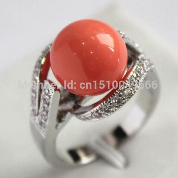 

>>>2019 fashion new lady's crystal ring inaly shell pearl bead jewelry 6#-8#, Silver