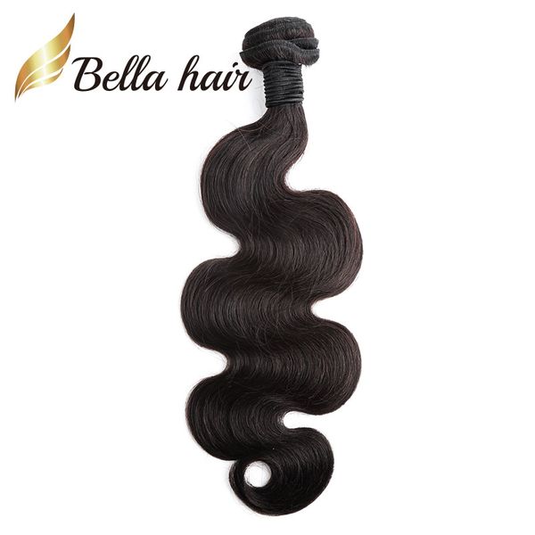 8-34 pollici Tessuto peruviano dei capelli 1 Bundle Trama dell'onda del corpo Colore naturale Estensioni morbide e lisce dei capelli umani