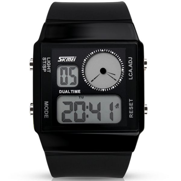 

multifunctional led men's watch fashion couple electronic watch men's middle school sale, Slivery;brown