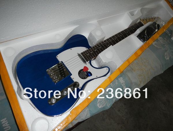 

Whole ale price teleca ter tandard blue electric guitar with hard ca e