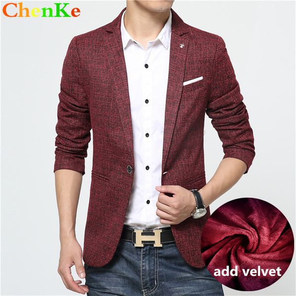 

chenke new men fashion brand velvet blazer british's style casual slim fit suit jacket male blazers men coat terno masculino 5xl, White;black