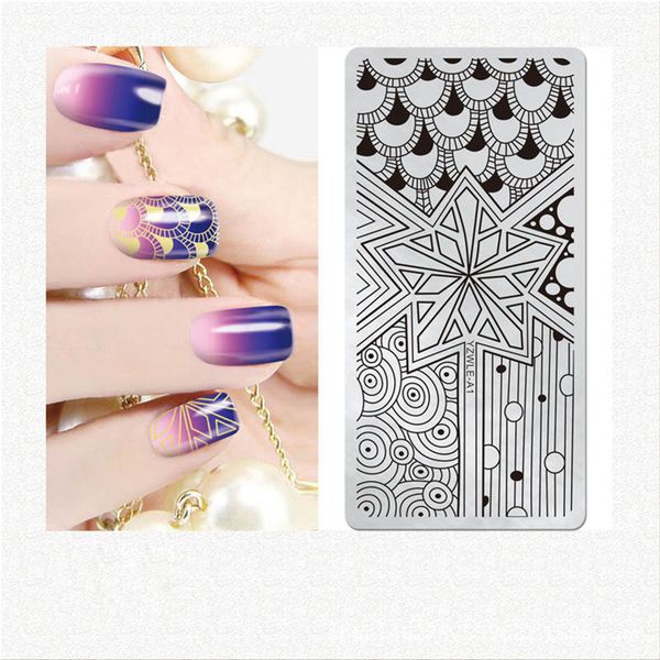 Großhandel Rec Nagel Stamping Vorlage Platte Origami Spitze Blume Blätter Design Nail Art Bild Schablone Stanzen Maniküre Dekoration Von Forfaceuse