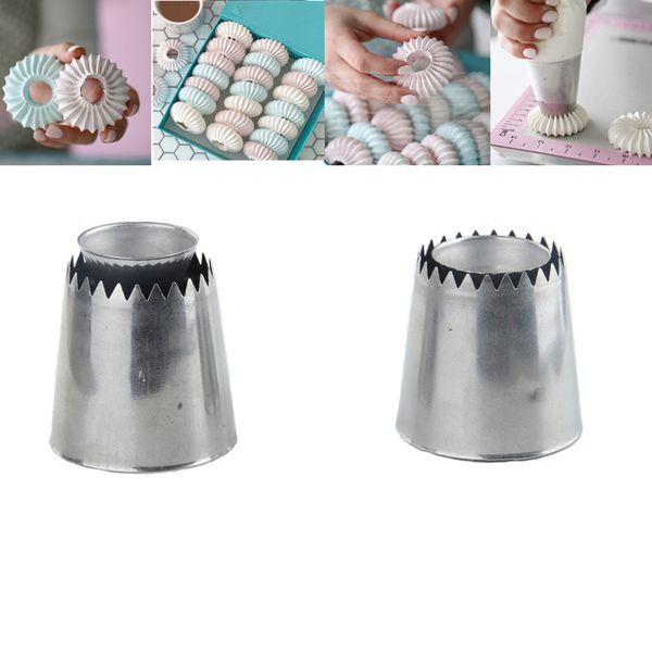 

2шт большое кольцо крем трубопроводы сопла набор из нержавеющей стали кекс кондитерские советы торт украшения инструменты