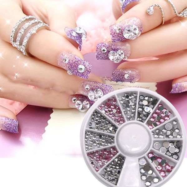 

1pc 3d nail art decorations jewelry nail rhinestone for women diy glitters rhinestones girl nails art 3d decoration salon tools, Silver;gold