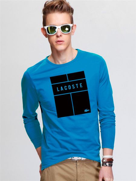 

2018 new long sleeve fashion t-shirt men round collar korean fashion casual comfort t-shirt men style, White;black