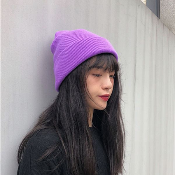 

2018 knitted casual hats caps winter autumn knitting skullies beanies