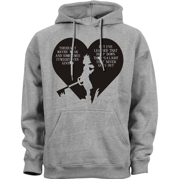 

video game kingdom hearts kingdom hearts sora quote hoodies sweatshirts casual apparel fashion hoody spring autumn season 437, Black
