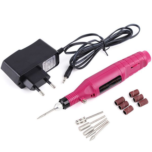 

electric nail drill machine portable manicure pedicure set nails art pen pedicures bits files polish shape tools salon kit tips