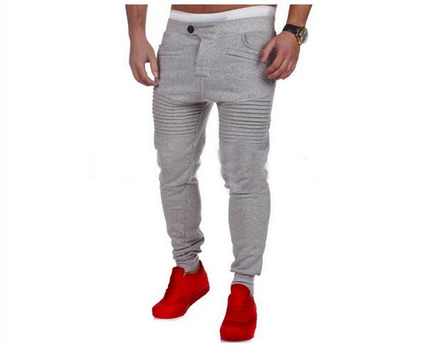 

Men Fashion Jogger Dance Sportswear Baggy Harem Pants Stripe Slacks Trousers Sweatpants Black Gray Size M-3XL