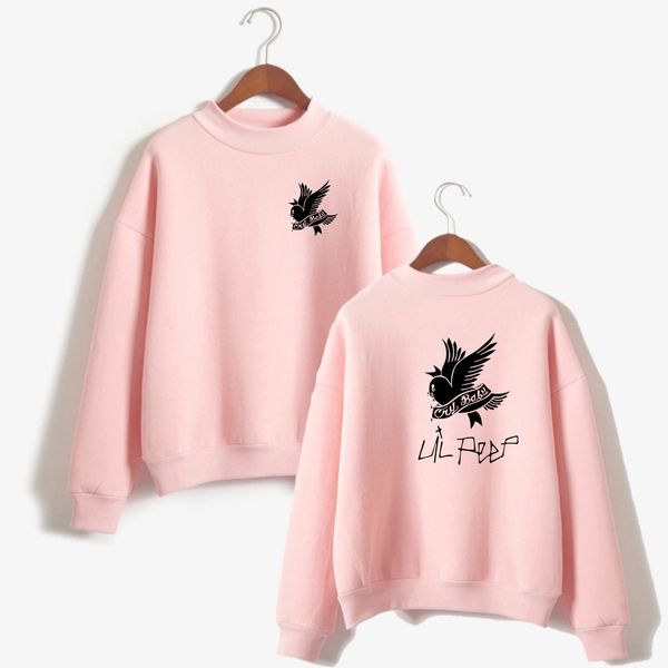 

lil peep толстовки женщины пуловеры печати повседневная толстовки crewneck с длинными рукавами негабаритных толстовки lil peep, Black