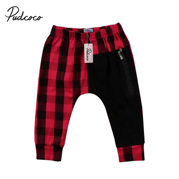 

casual toddler kids boys plaid zipper bottom pants panty harem long trousers patchwork pocket cool boy clothes, Blue