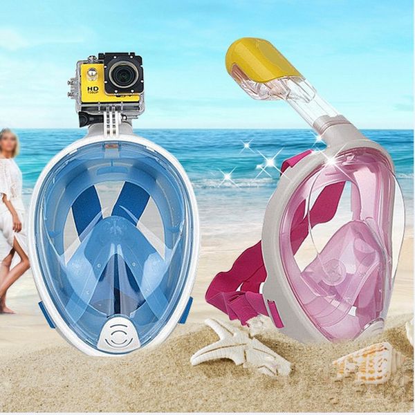 

aotu 2018 new underwater scuba anti fog full face diving mask snorkeling set respiratory masks safe waterproof for cameras