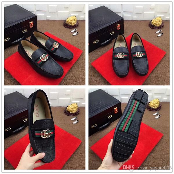 

горячие новые мужчины дизайнер блеск шипы мокасины марка красное дно дизайнер мужские роскошные обувь из натуральной кожи шипами toe квартир, Black