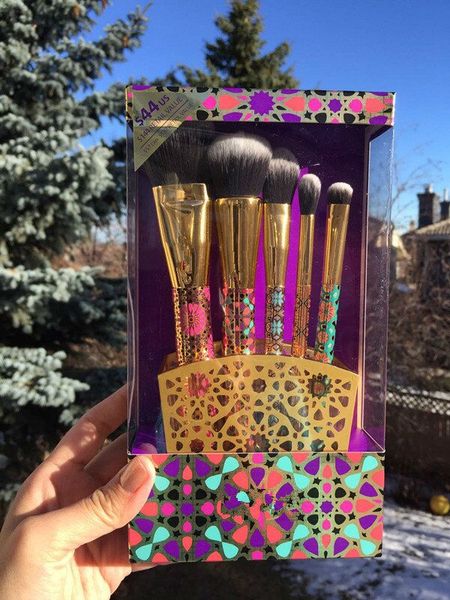 

new arrival artful accessories brush set 5pcs set makeup tools blush/crease/lid/powder/foundation dhl