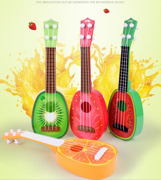 

can play children early childhood fruit guitar wood grain ukulele musical instrument violin music toy gift