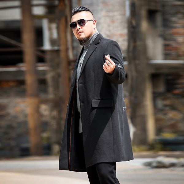 

autumn/winter man coats grey color -6xl fat with letter embroidery black color