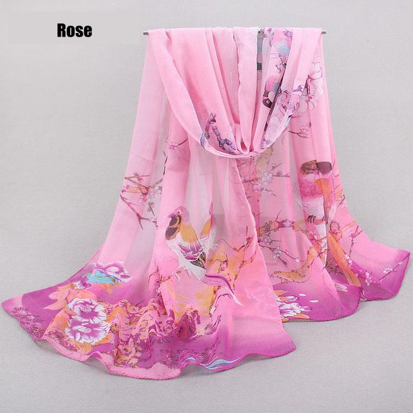 

2017 scarf thin chiffon polyester silk scarf spring and autumn accessories women's summer sunscreen cape elegant, Blue;gray