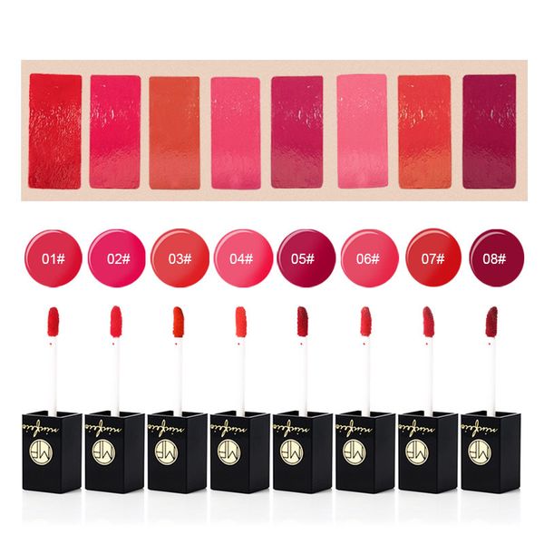 

minfei velvet lip gloss glaze matte lipgloss easy to wear liquid bean paste lipstick 8 colors