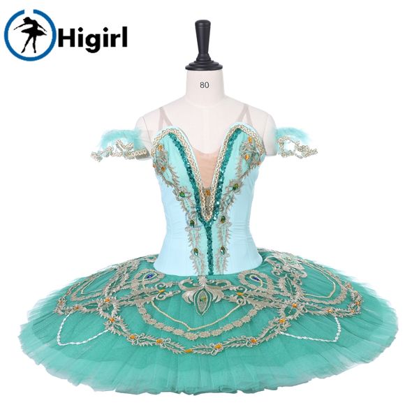

aqua pancake performance competition ballet stage costume light green professional ballet tutu classical bt9212, Black;red