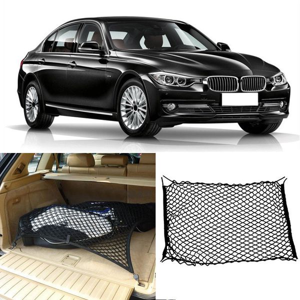 

for bmw series 3/gt car auto vehicle black rear trunk cargo baggage organizer storage nylon plain vertical seat net