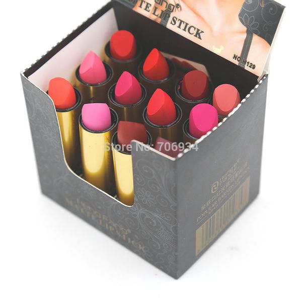 

matte lipstick matt lipstick set 12 colors lip makeup long lasting net 3.5g full size easy to wear