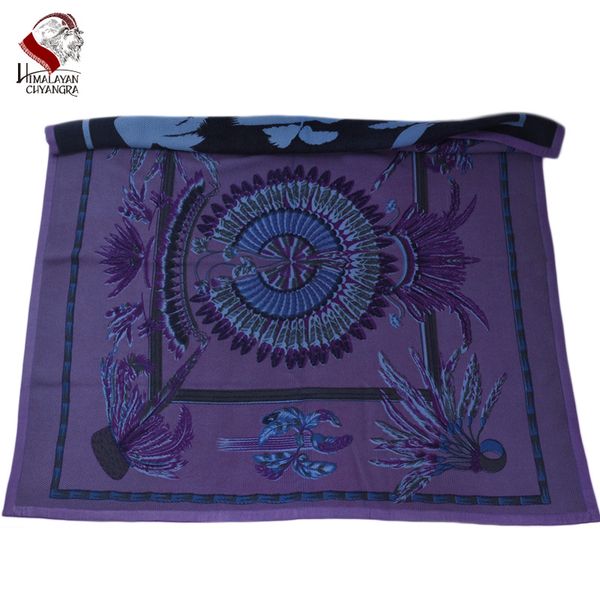 

nepalese pure cashmere printed cashmere blanket soft & warm double face design fashionable factory pring, Blue;gray