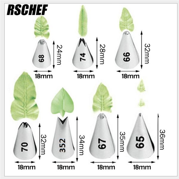 

304 stainless steel leaf decorating mouth integrated seamless baking tools