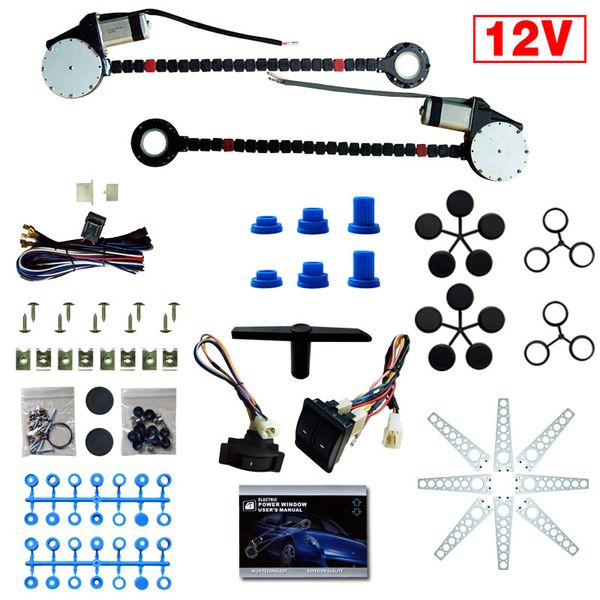 2 door electric power window kits Japanese motor technology DC12V Universal fit