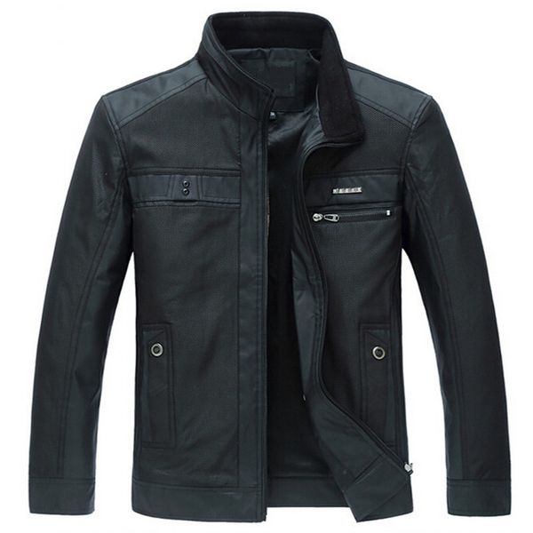 

men jackets spring/ autumn european style leisure men's jacket long sleeve thin business men coat 4xl zipper black, Black;brown