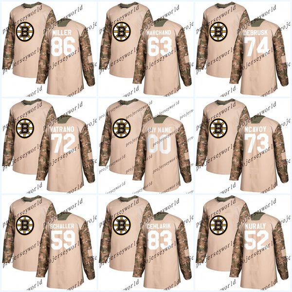 

Womens' 2018 Camo Veterans Day 86 Kevan Miller Boston Bruins Jerseys 74 Jake DeBrusk 72 Frank Vatrano 73 Charlie McAvoy Hockey Jerseys