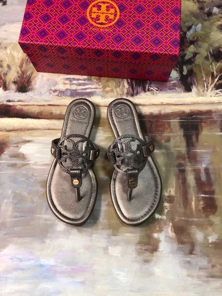 

2019 fa hion brand matte genuine leather andal outdoor beach flip flop flat heel lipper ca ual loafer lady women hoe z 35 42 1986, Black