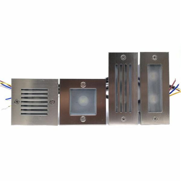 

2pcs 3w / 2x3w 6w waterproof ip68 square led stair light step light recessed buried lamp indoor/ outdoor staircase step lights