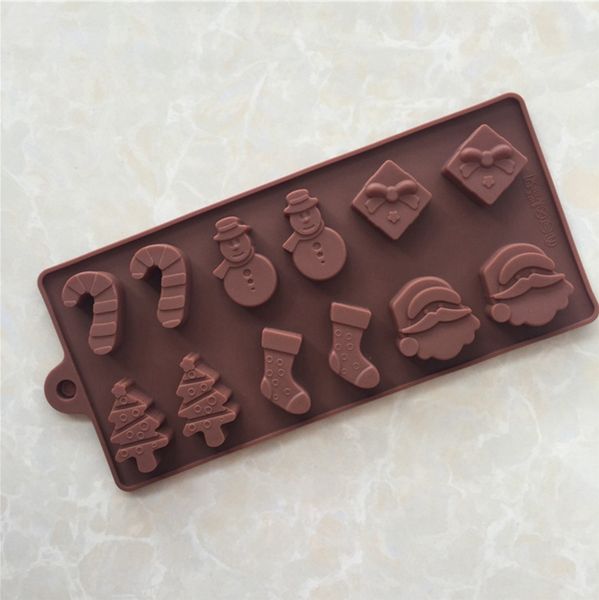 Acquista Stampo Torta Di Natale Stampi Cioccolato In Silicone Stampo Cottura Fai Da Te Utensili Cottura In Cucina Albero Di Natale Bacchetta Calzino