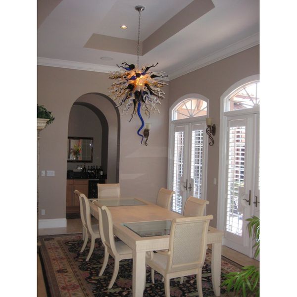 

modern art glass ceiling chandelier light led bulbs colored blown murano glass custom made chandelier for villa decor