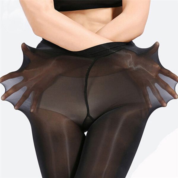Collant magici super elastici Calze di seta Gambe magre Collant sexy neri Prevenire i media del gancio Calza da donna 8855