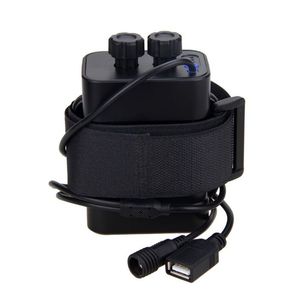 

waterproof battery case cycling accessories 6x 18650 battery storage box with cable for bike light