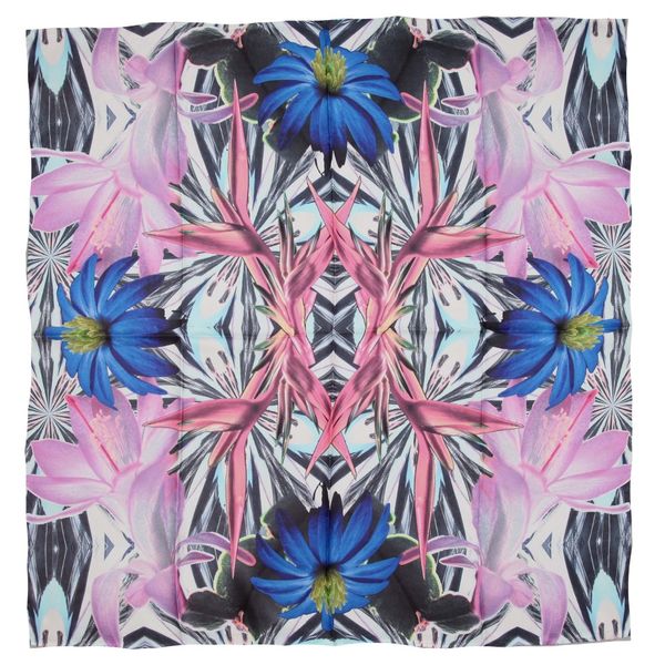 

elehandmade brand 100%twill silk scarf twic-209615a, Blue;gray