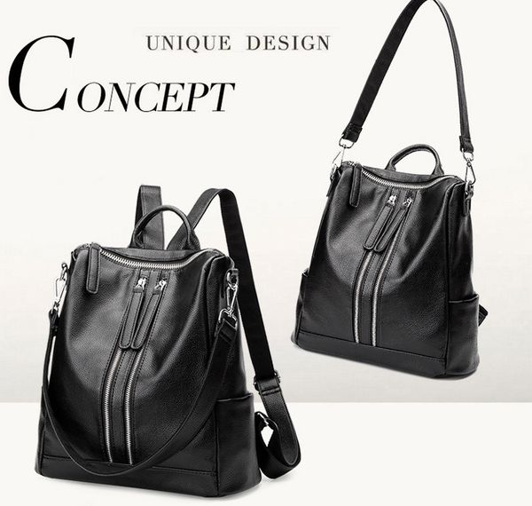 

real leather backpack versatile shoulder bag ladies casual shoulder bag school bag for girls dhl g142l