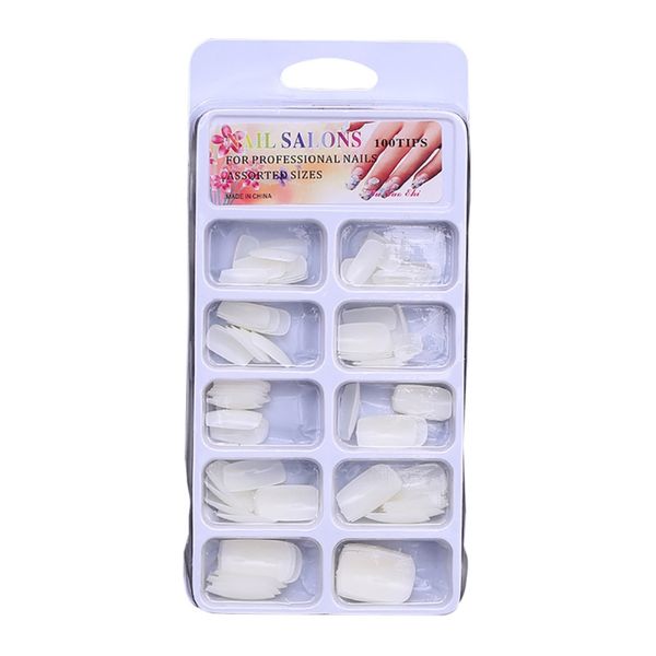 

diy nail art fake nails natural color durable easy to use nail art accessories tools 100pcs new, Red;gold