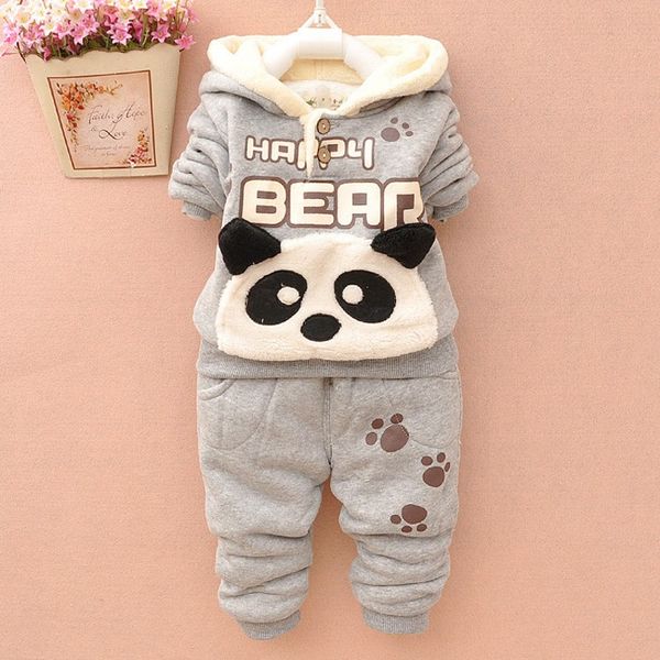 

baby boy and girl clothes winter two pieces thickness baby set, White