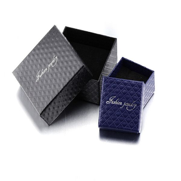 

square engagement wedding paper jewelry box earrings ring necklace box jewelry display case gift accessory, Black;white