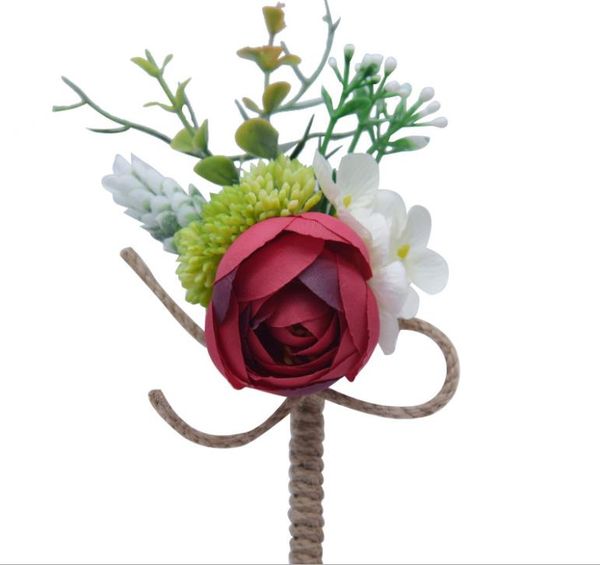 

new nordic fresh bride brooch ribbon flower decoration gift box simulation flower, White