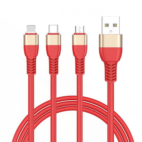 

New relea ed joyroom 3in1 u b cable round braided copper ync data charging u b cable for am ung 9 lg g7