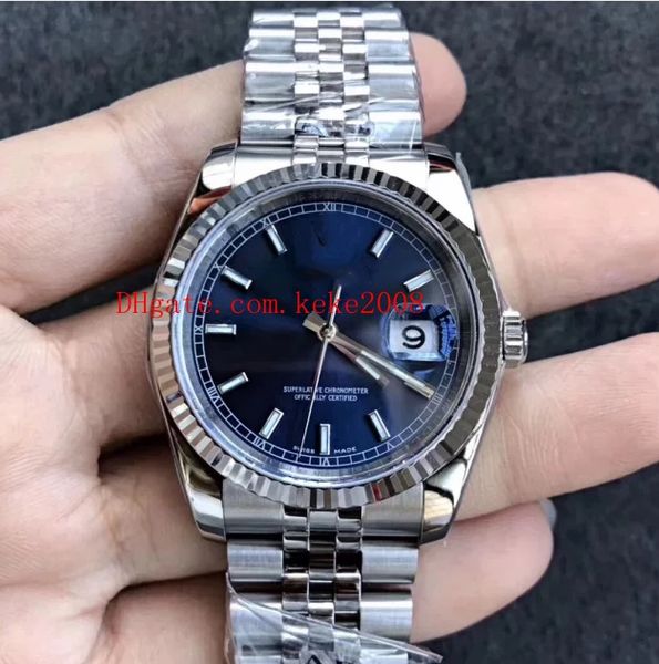 

Luxury wri twatch ar factory dateju t 116234 36mm blue 904l wi eta 3135 movement automatic mechanical men watch watche