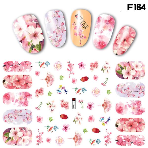 

1 sheet pink flower series 3d embossed nail art stickers flower adhesive diy manicure slider nail art tips decorations decals, Black