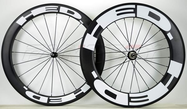 

hed 700c front 60mm rear 88mm depth full carbon wheels 25mm width road bike wheelset with powerway r36 hubs ud matte finishing clincher