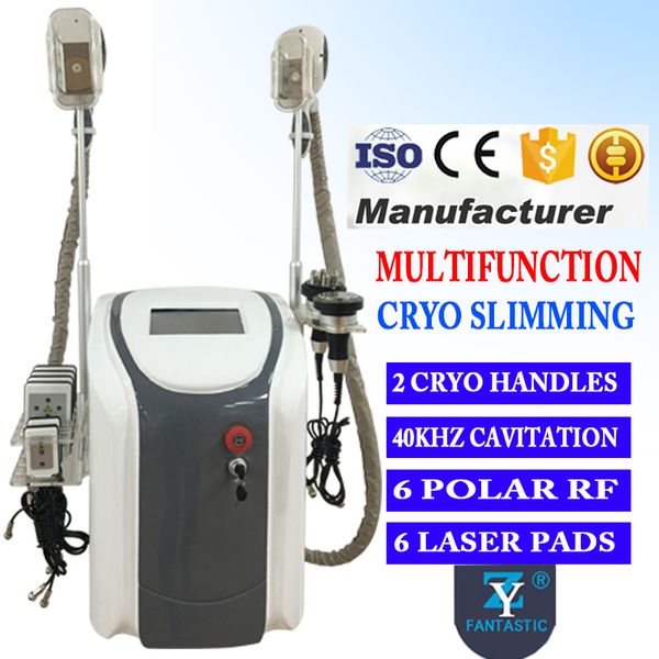 Cryo Lipolysis Máquina de Perda de Peso 40K Cavitação Ultra-sônica Laser Lipo Rádio Frequência RF Pele Elevador Gordura Freeze Cool Body Sculpting Machine
