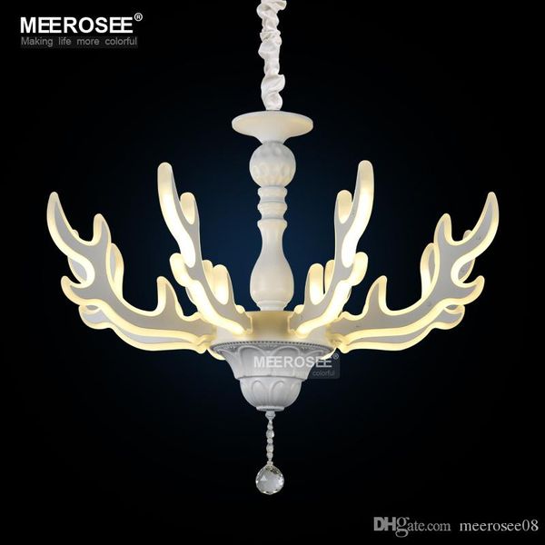 Modern Led Chandelier Light Fixture Deer Horn Led Acrylic Lamp