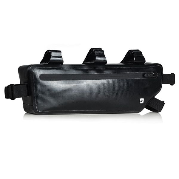 

bmdt-rhinowalk 37 x 6 x 12cm waterproof bicycle front frame tube triangle-bag 2.5l road mtb organizer storage bags tool case b